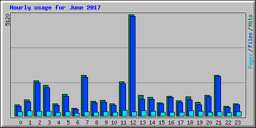 Hourly usage for June 2017