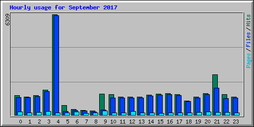 Hourly usage for September 2017