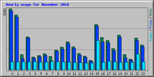 Hourly usage for November 2018