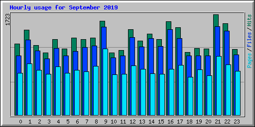 Hourly usage for September 2019