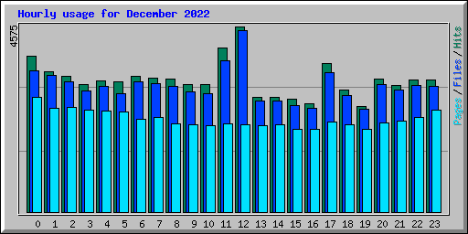 Hourly usage for December 2022